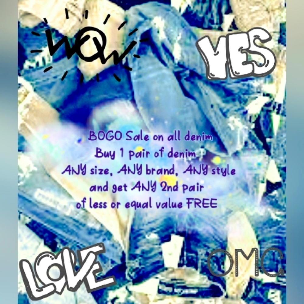 BOGO JEANS SALE!!!! free makeup on sales > $40!!